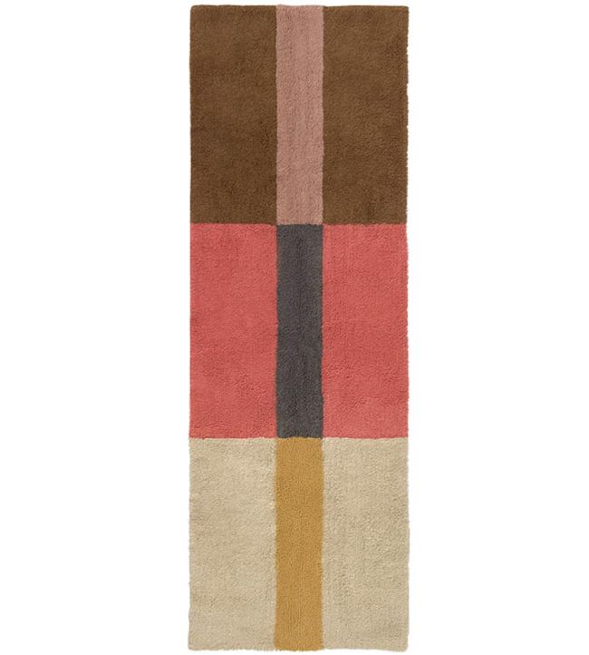 Lorena Canals Chroma Runner rug Spiced Coral WO-LINES-SPI-R Spiced Coral