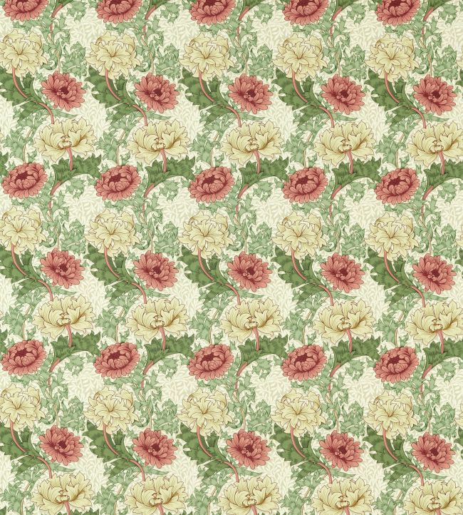 Chrysanthemum Outdoor Fabric by Morris & Co Russet