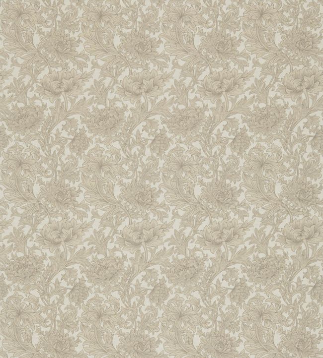Chrysanthemum Toile Fabric by Morris & Co Sisal/Canvas