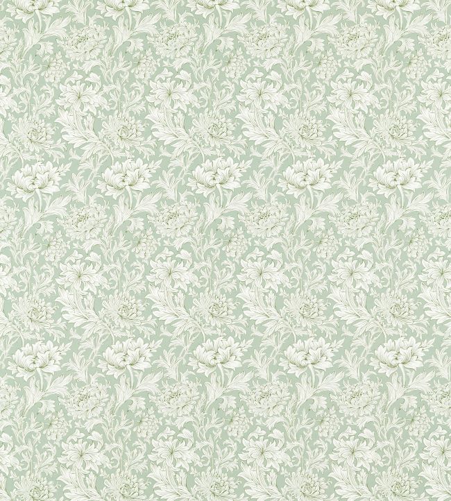 Chrysanthemum Toile Fabric by Morris & Co Willow