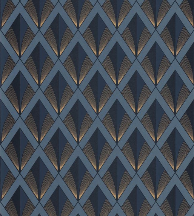 Chrysler Wallpaper by Casadeco Bleu Orage