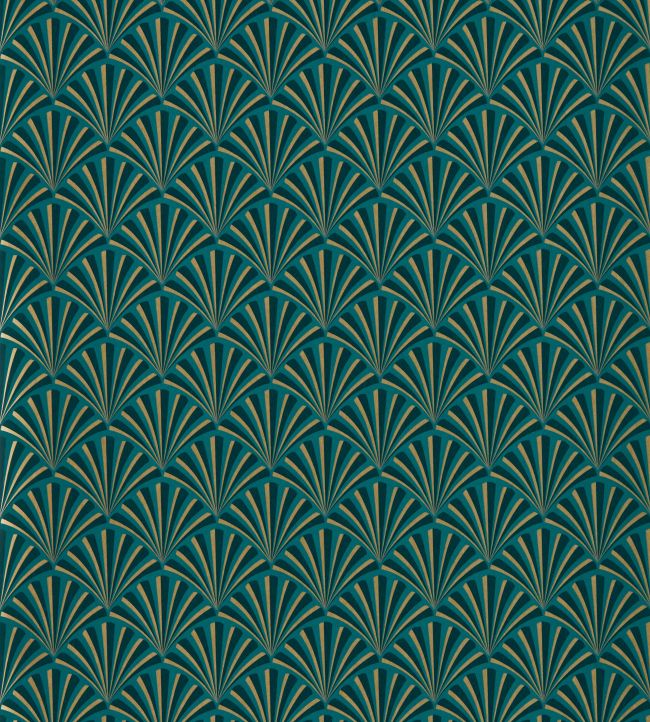 Chrysler Wallpaper by Clarke & Clarke Teal