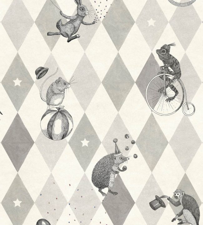 Circus Corner Wallpaper by Rebel Walls Graphite