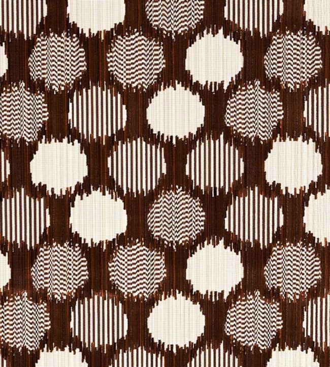 Cirque Velvet Fabric by Schumacher Brown