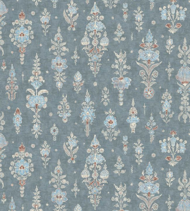 Citadel Wallpaper by Lewis & Wood Blue Almond