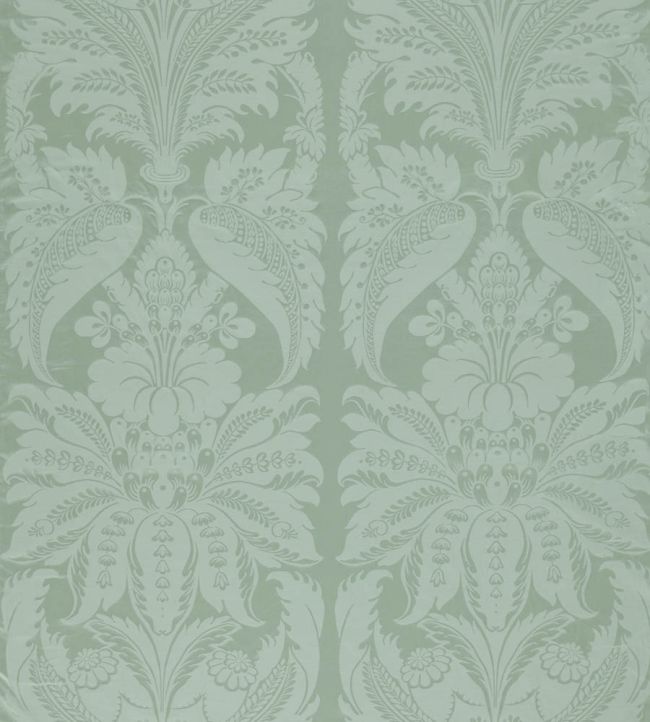 Clandon Damask Fabric by Zoffany Eau de Nil