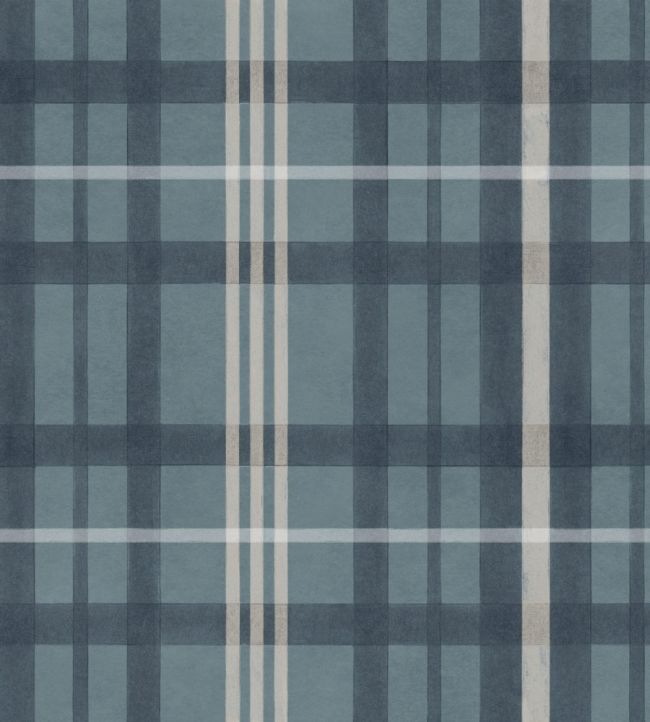Clans Check Wallpaper by Coordonne Sapphire
