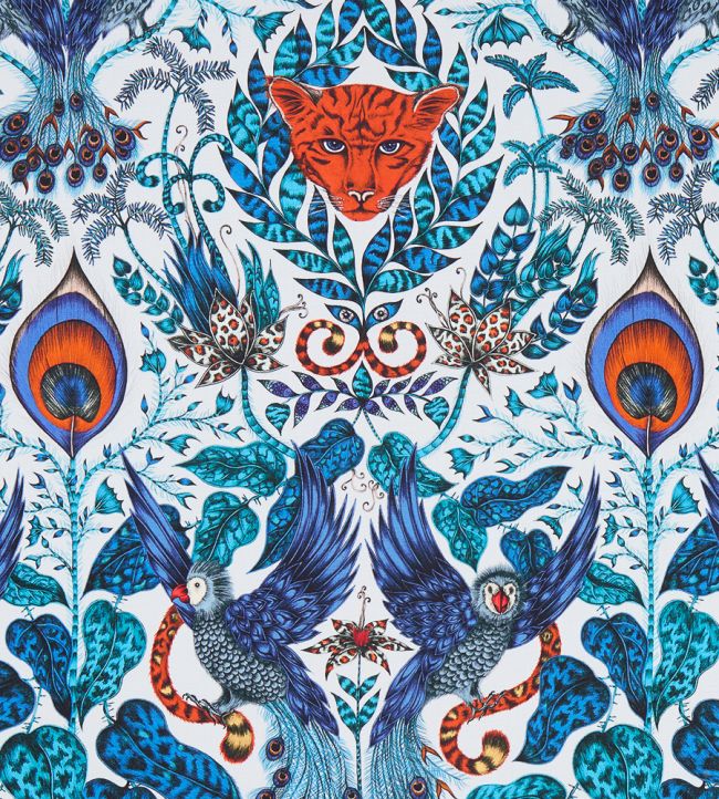 Emma J Shipley Amazon Fabric by Clarke & Clarke Blue