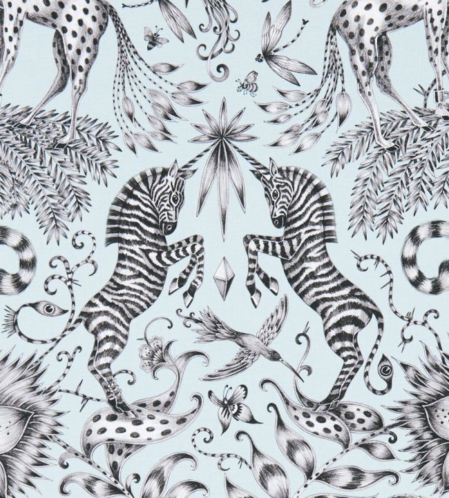 Emma J Shipley Kruger Fabric by Clarke & Clarke Eggshell