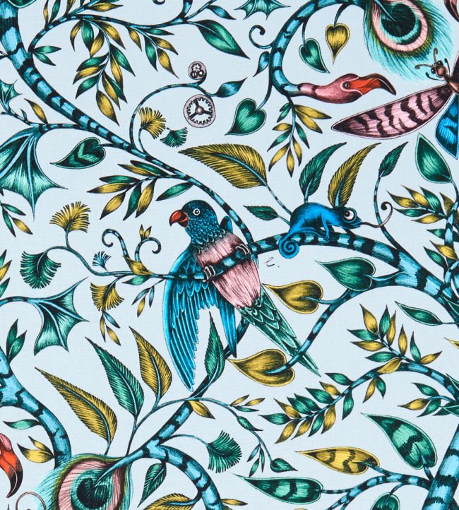 Emma J Shipley Rousseau Fabric by Clarke & Clarke Eggshell