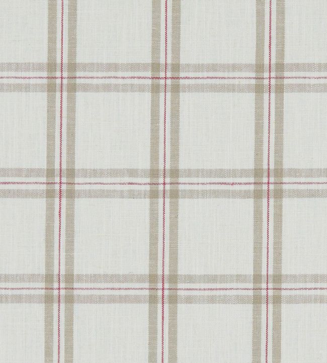Kelmscott Fabric by Clarke & Clarke Raspberry/Linen