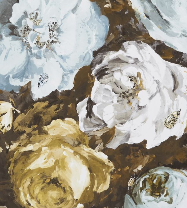 Floretta Wallpaper by Clarke & Clarke Mineral/Charcoal