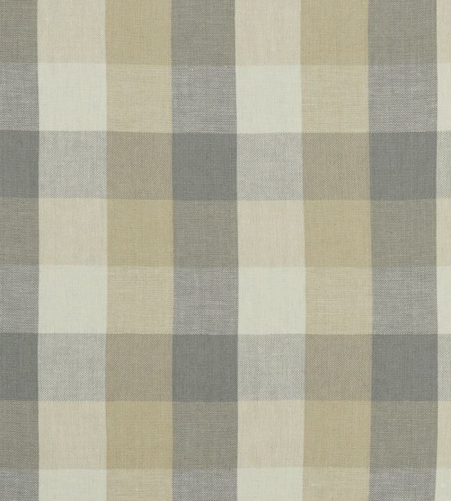 Austin Check Fabric by Clarke & Clarke Natural