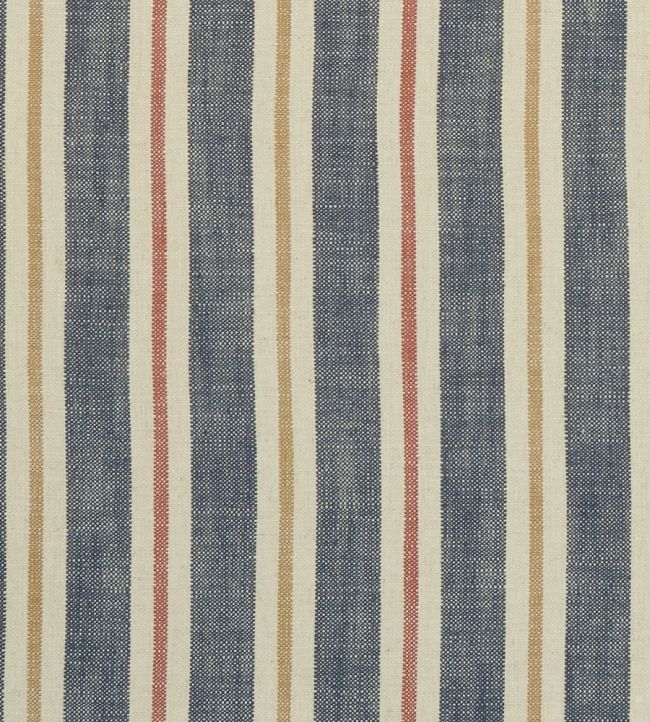 Sackville Stripe Fabric by Clarke & Clarke Midnight/Spice