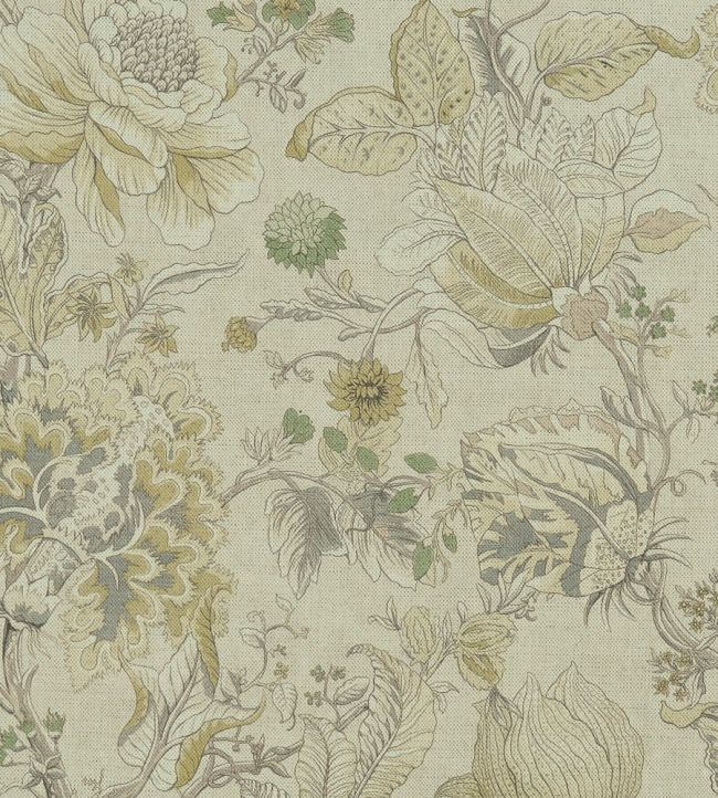 Sissinghurst Fabric by Clarke & Clarke Citron/Natural