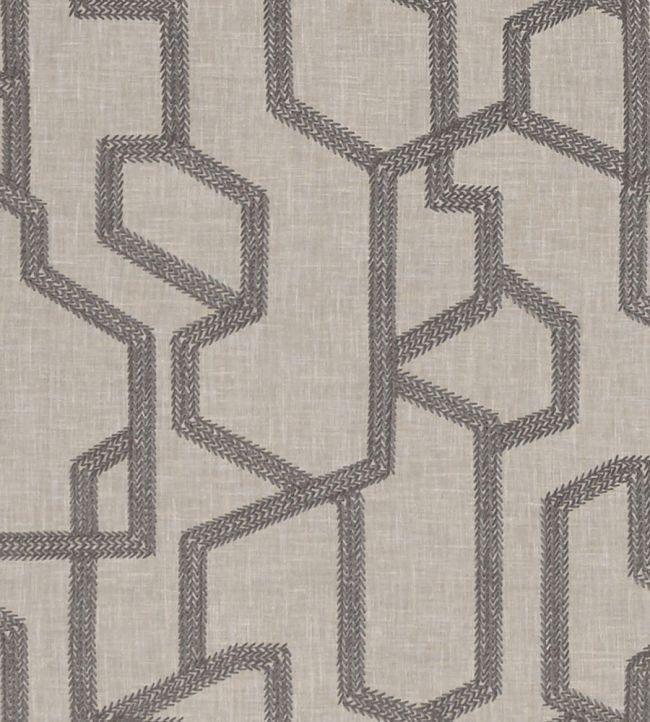 Labyrinth Fabric by Clarke & Clarke Charcoal