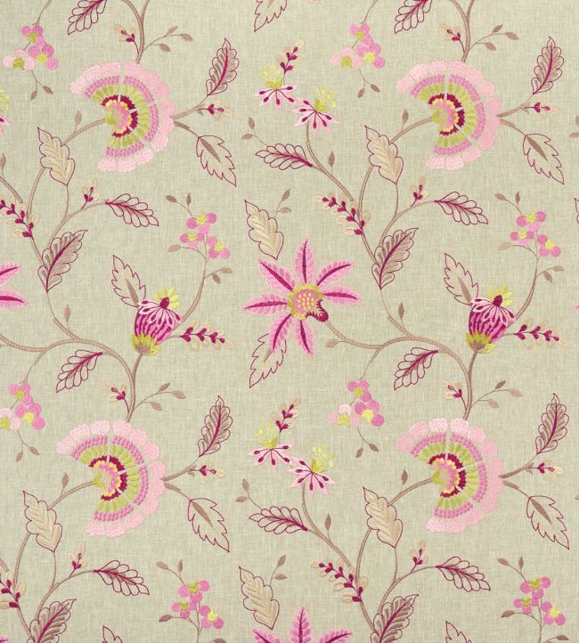 Delamere Fabric by Clarke & Clarke Raspberry