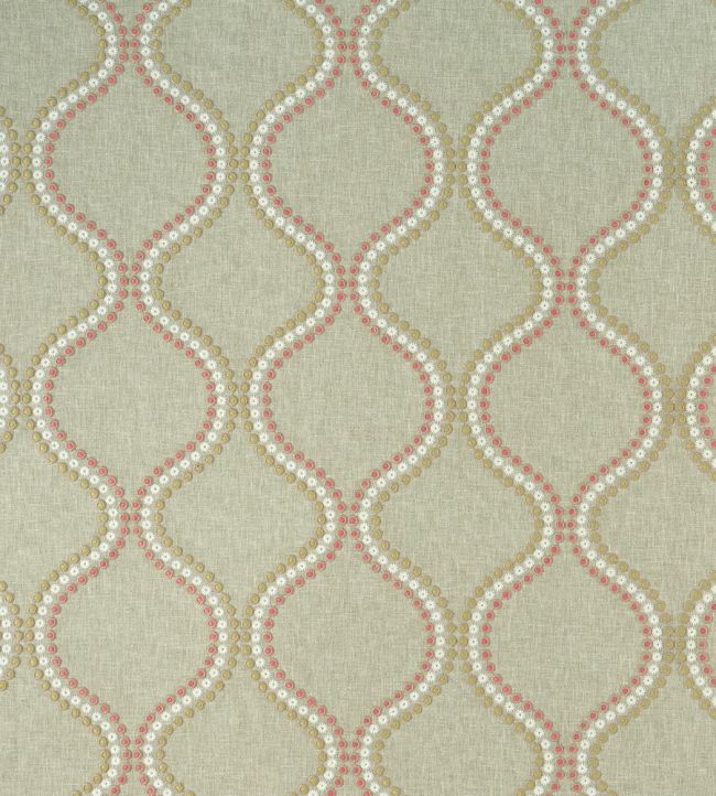 Layton Fabric by Clarke & Clarke Pink / Apple