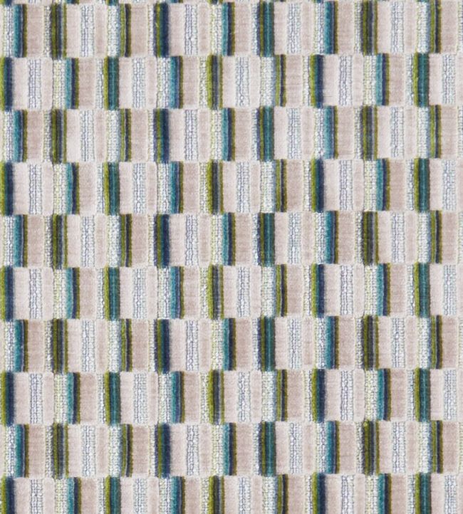 Cubis Fabric by Clarke & Clarke Peacock