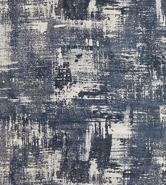 Tessellati Fabric by Clarke & Clarke Midnight/Gilver