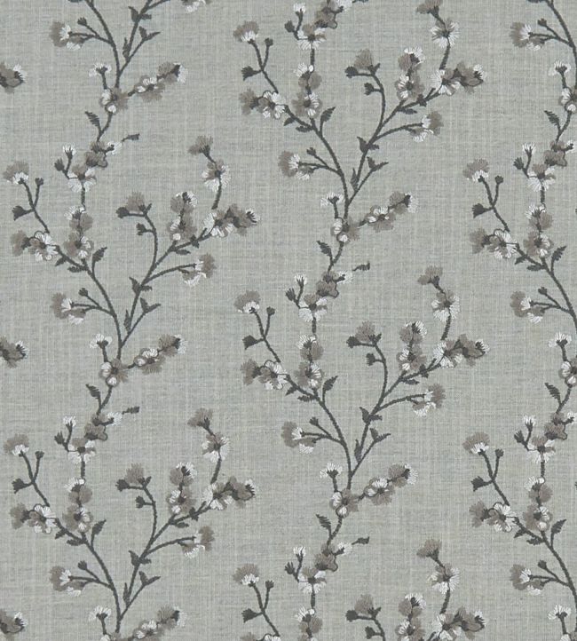 Blossom Fabric by Clarke & Clarke Charcoal