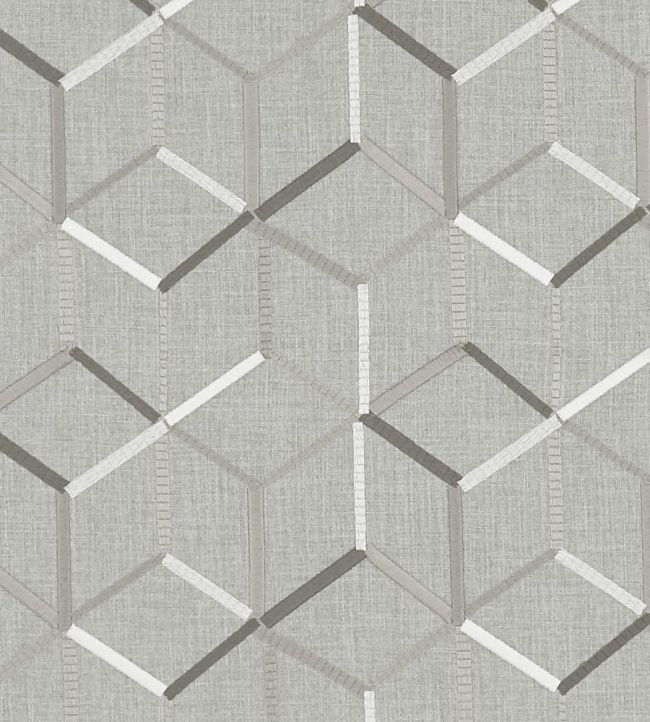 Linear Fabric by Clarke & Clarke Charcoal