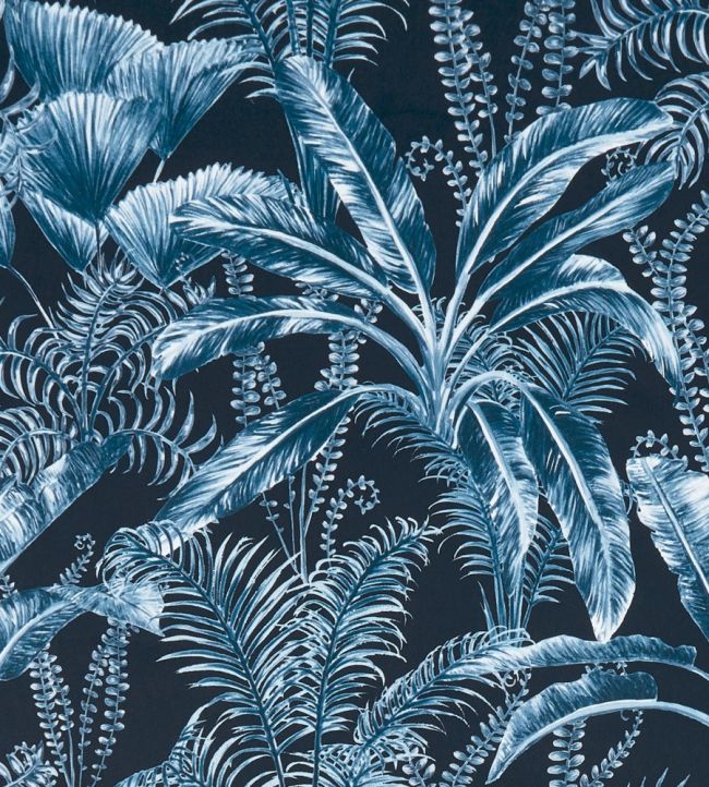 Majorelle Velvet Fabric by Clarke & Clarke Midnight