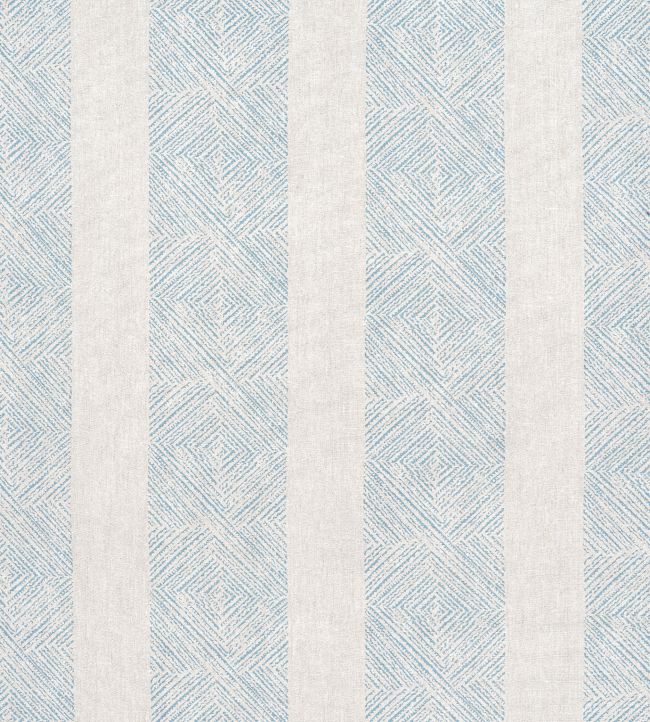 Clipperton Stripe Fabric by Anna French Blue on Natural
