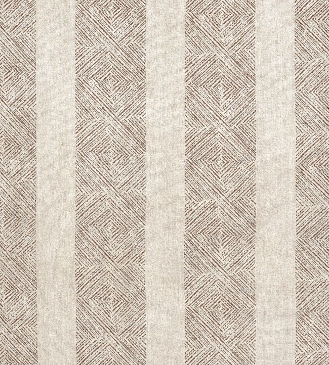 Clipperton Stripe Fabric by Anna French Brown on Natural