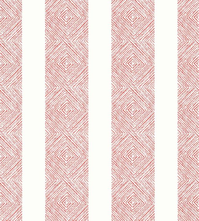 Clipperton Stripe Wallpaper by Anna French Red