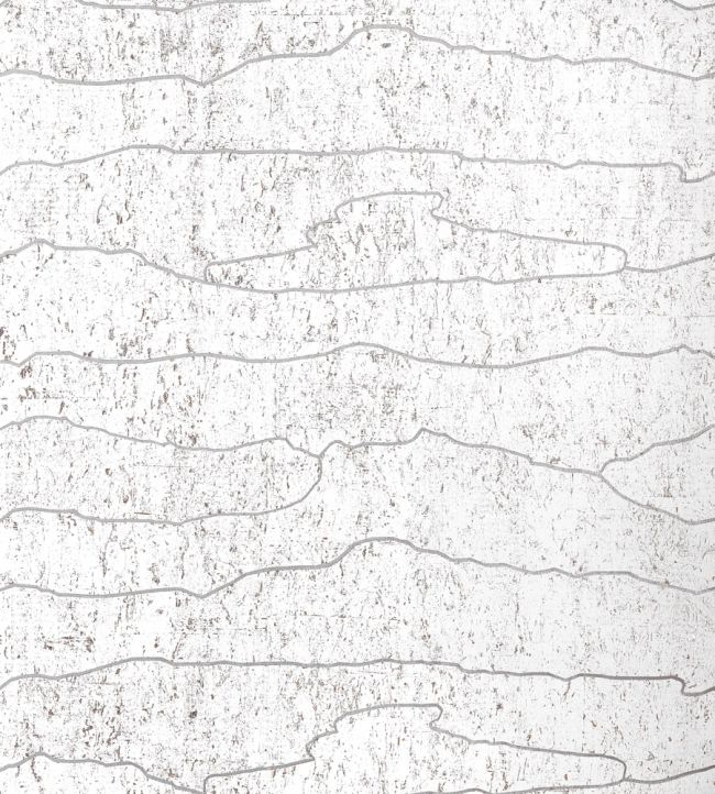 Cloud Mosaic Wallpaper by Thibaut White Silver