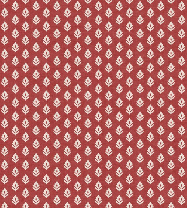 Clover Wallpaper by Coordonne Vermillion