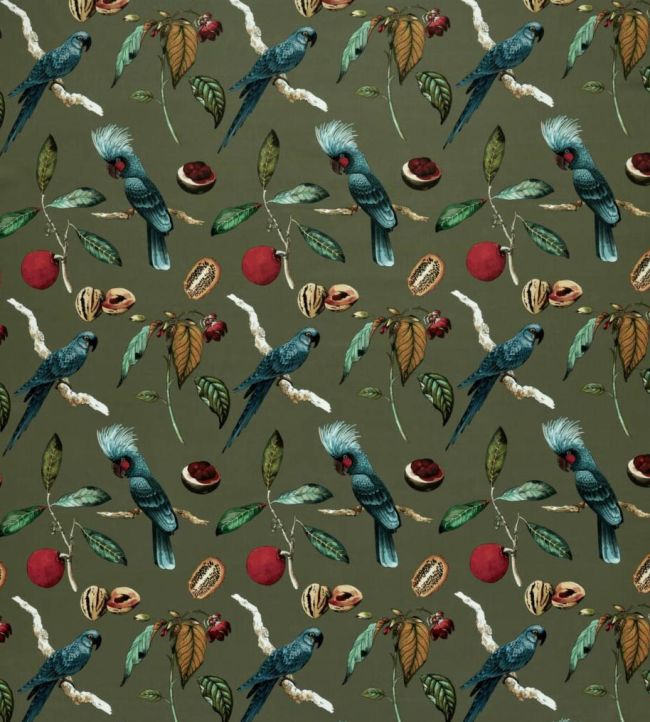 Cockatoo Fabric by Ashley Wilde Olive