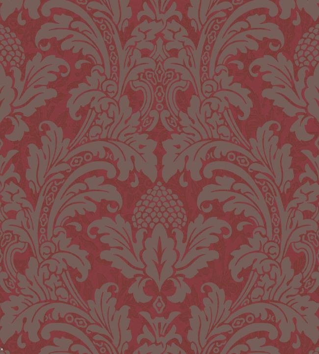 Blake Wallpaper by Cole & Son Red & Silver