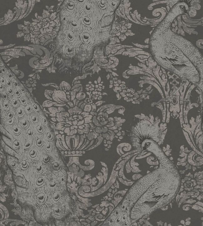 Byron Wallpaper by Cole & Son Charcoal & Silver