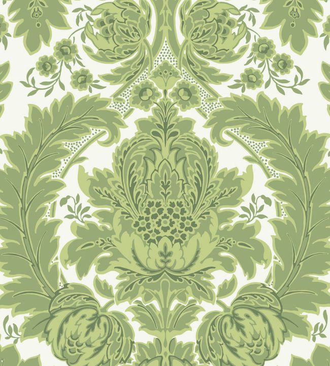 Coleridge Wallpaper by Cole & Son Green & Ivory