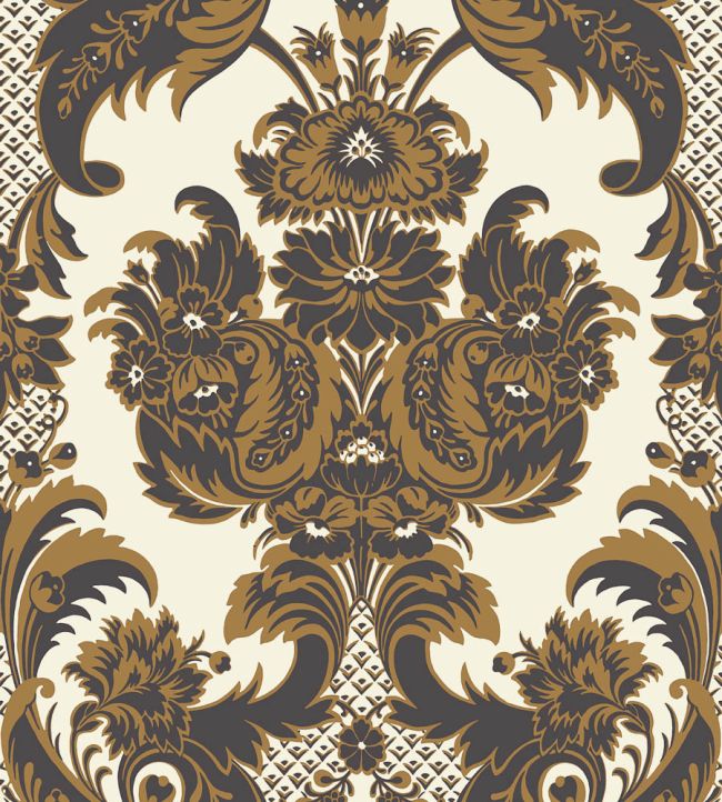 Wyndham Wallpaper by Cole & Son Black & Gold