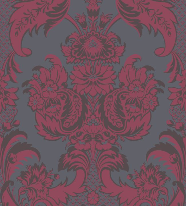 Wyndham Wallpaper by Cole & Son Red & Slate