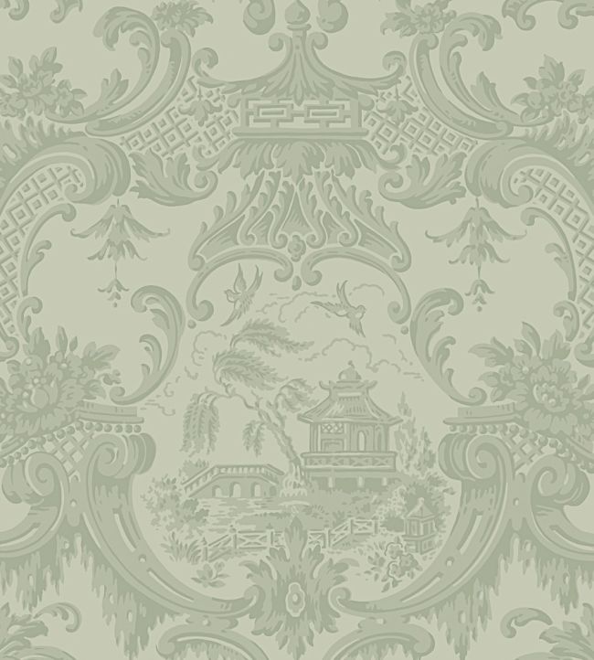 Chippendale China Wallpaper by Cole & Son Olive