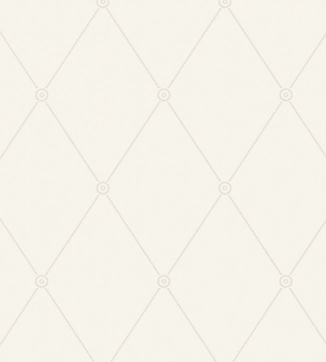 Large Georgian Rope Trellis Wallpaper by Cole & Son White