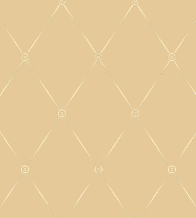 Large Georgian Rope Trellis Wallpaper by Cole & Son Ochre