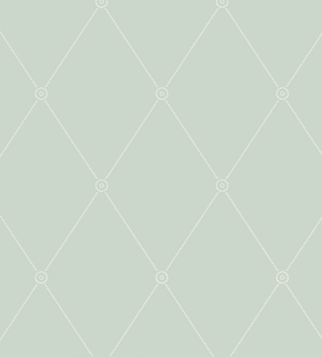 Large Georgian Rope Trellis Wallpaper by Cole & Son Duck Egg