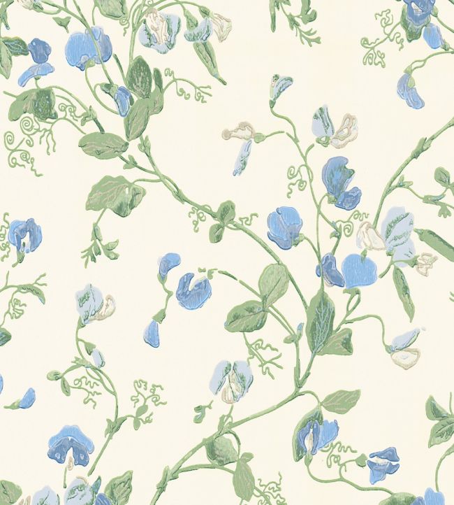 Sweet Pea Wallpaper by Cole & Son Cerulean & Sky