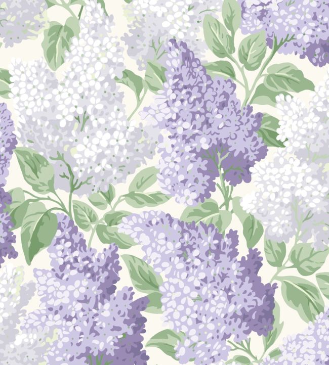 Lilac Wallpaper by Cole & Son Lilac & Dove on White