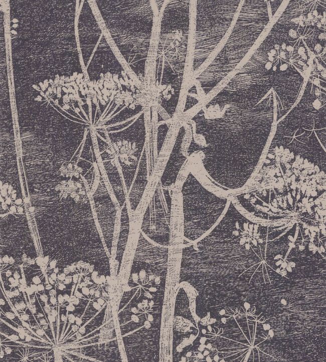 Cow Parsley Wallpaper by Cole & Son Linen/Charcoal
