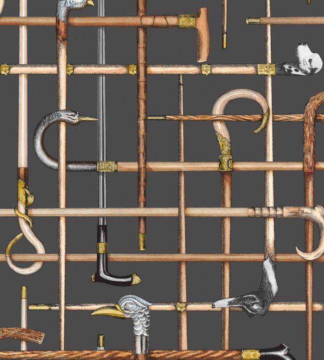 Bastoni Wallpaper by Cole & Son Charcoal