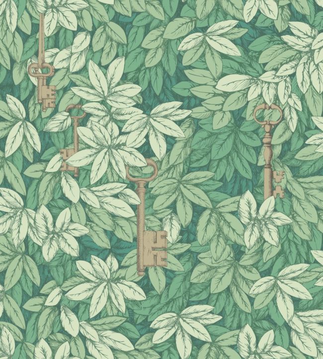 Chiavi Segrete Wallpaper by Cole & Son Leaf Green
