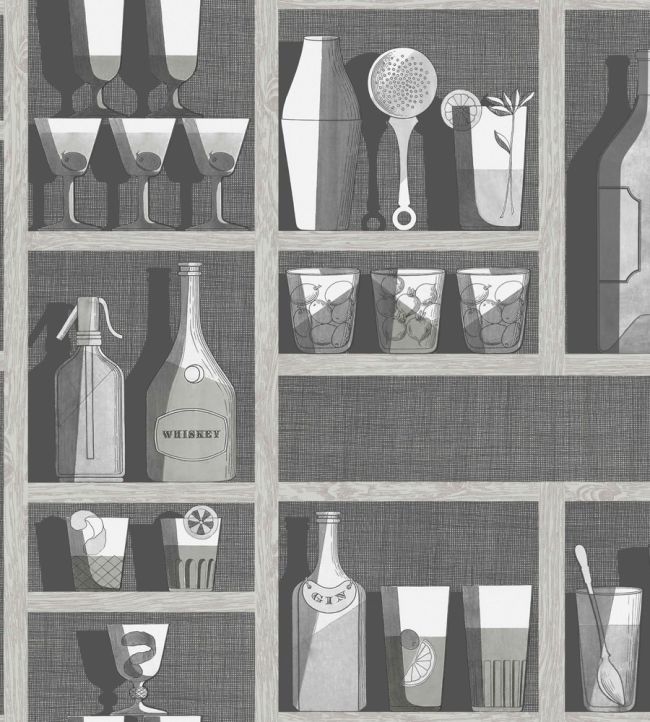Cocktails Wallpaper by Cole & Son Soot and Snow