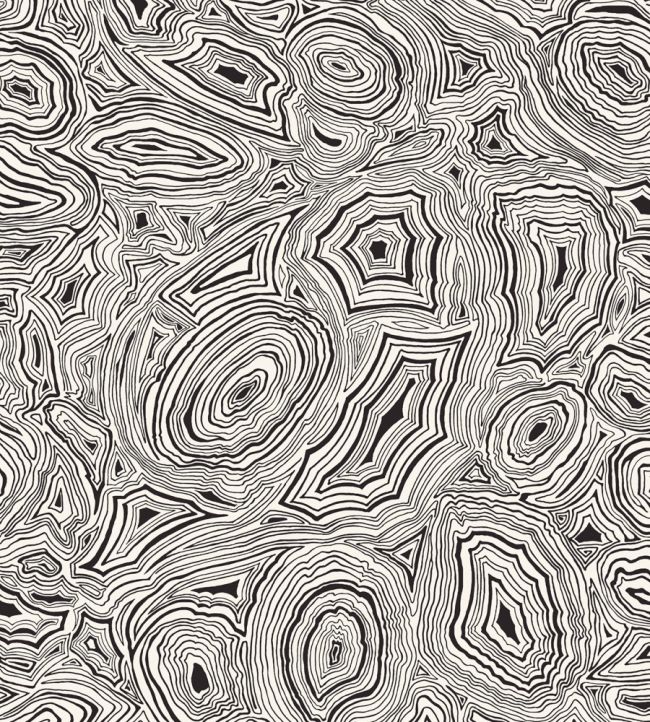 Malachite Wallpaper by Cole & Son White and Black