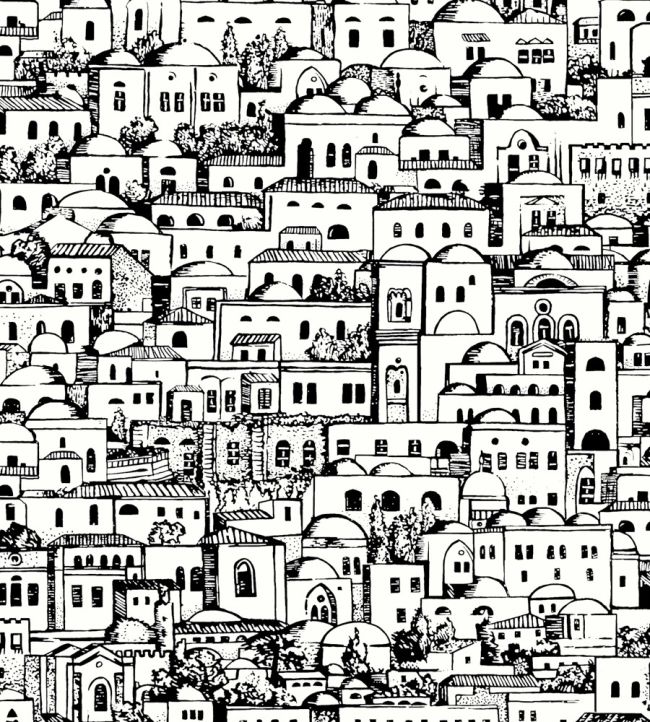 Mediterranea Wallpaper by Cole & Son White and Black